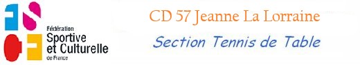 Logo CD57 Jeanne La Lorraine Tennis de Table